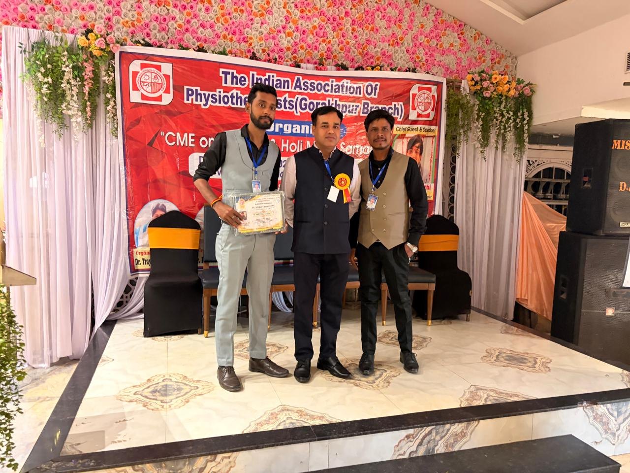 Young physiotherapists felicitated on stage